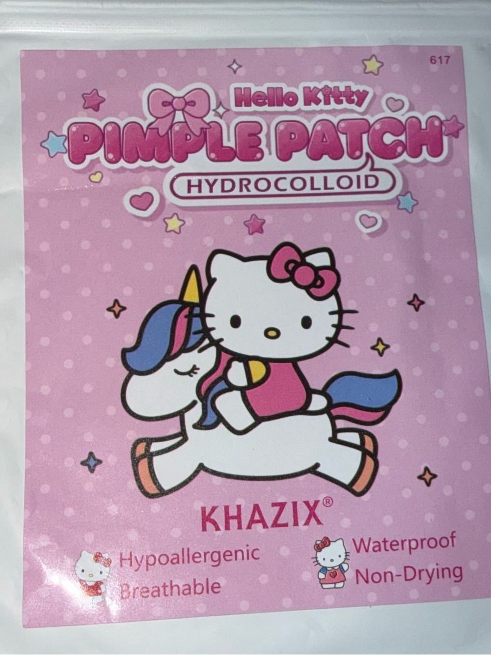 Hello Kitty Pink Hydrocolloid Pimple Patch - Pink
